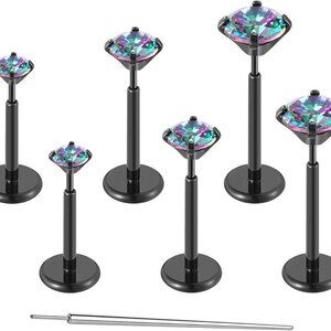 20G Flat Back Earrings Stud G23 Titanium Threadless Tragus Labret Cartilage Lip
